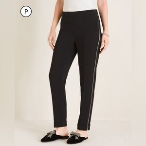 CHICO’s Ball chain black jogger ankle pants Size 2,5 T